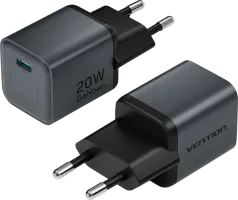 Photo de Chargeur secteur Vention USB-C 20W (Noir)