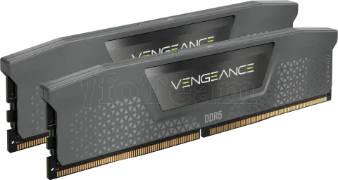 Photo de Kit Barrettes mémoire 32Go (2x16Go) DIMM DDR5 Corsair Vengeance 6000MHz (Noir)