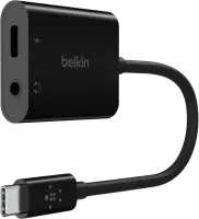 Photo de Adaptateur Belkin USB-C vers Jack 3,5mm + USB-C M/F (Noir)