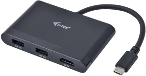 Photo de Adaptateur I-Tec USB-C vers HDMI et 2x USB-A (Noir)