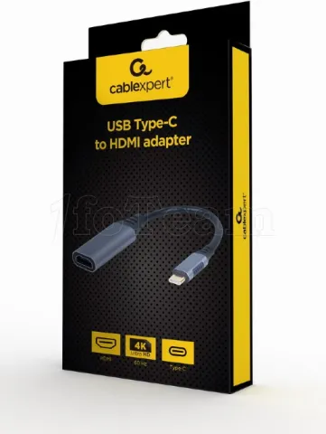 Photo de Adaptateur USB-C CableXpert vers HDMI M/F (Gris)