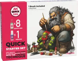 Photo de Ak Interactive Quick Gen - Quick Starter (Set 9 Refs + 1 Brush)