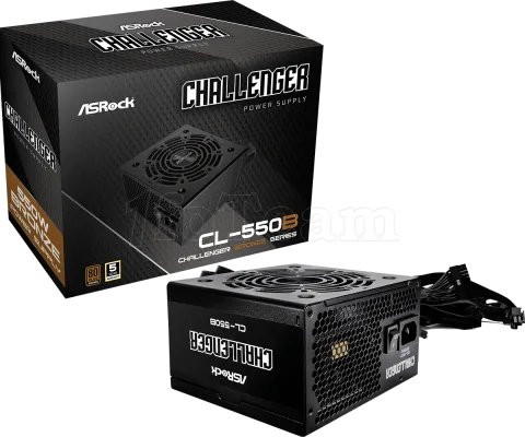 Photo de Alimentation ATX ASRock Challenger Bronze - 550W (Noir)