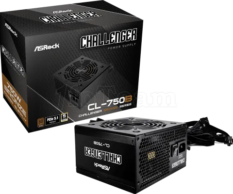 Photo de Alimentation ATX ASRock Challenger Bronze - 750W (Noir)