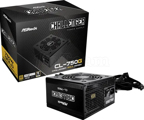 Photo de Alimentation ATX ASRock Challenger Gold - 750W (Noir)