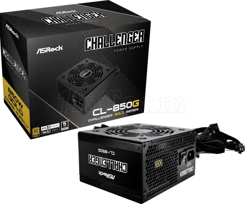 Photo de Alimentation ATX ASRock Challenger Gold - 850W (Noir)