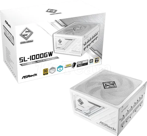 Photo de Alimentation ATX ASRock Steel Legend - 1000W (Blanc)