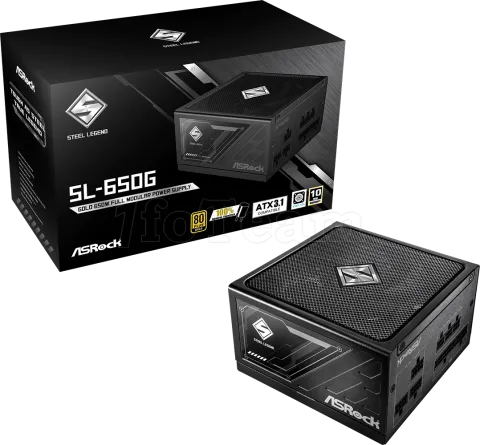 Photo de Alimentation ATX ASRock Steel Legend - 650W (Noir)