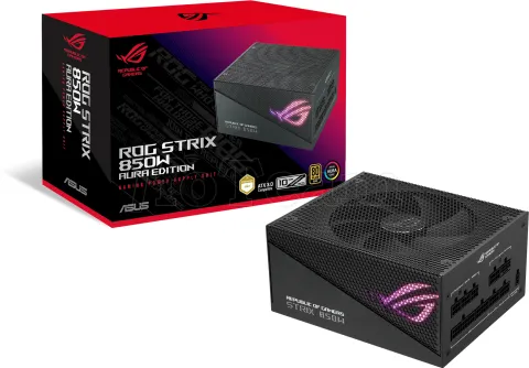 Photo de Alimentation ATX Asus Rog Strix Aura Edition RGB - 850W (Noir)