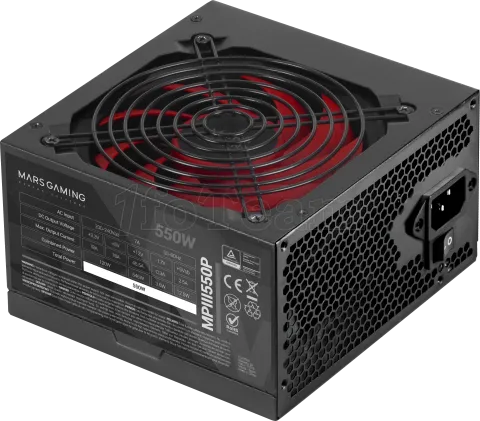 Photo de Alimentation ATX Mars Gaming MPIII P - 550W (Noir/Rouge)