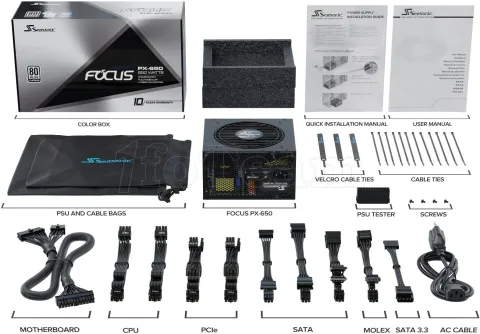 Photo de Alimentation ATX Seasonic Focus PX - 650W (Noir)