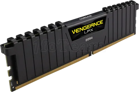 Photo de Barrette mémoire 16Go DIMM DDR4 Corsair Vengeance LPX  3200Mhz (Noir) (Bulk)