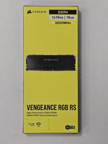 Photo de Barrette mémoire 16Go DIMM DDR4 Corsair Vengeance RS RGB  3200Mhz (Noir) - SN A4S8T435094CMH - ID 211268