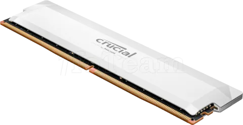 Photo de Barrette mémoire 16Go DIMM DDR5 Crucial Pro Overclocking 6400MHz (Blanc)