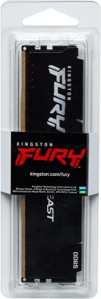 Photo de Barrette mémoire 16Go DIMM DDR5 Kingston Fury Beast 5600MHz (Noir)
