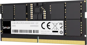 Photo de Barrette mémoire 24Go SODIMM DDR5 Lexar 5600MHz (Noir) Version OEM (Tray)