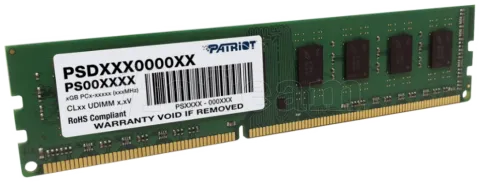 Photo de Barrette mémoire 4Go DIMM DDR3 Patriot Signature 1600Mhz (Vert)