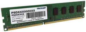 Photo de Barrette mémoire 4Go DIMM DDR3 Patriot Signature 1600Mhz (Vert)