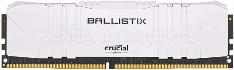 Photo de Barrette mémoire 8Go DIMM DDR4 Ballistix  3000Mhz (Blanc)