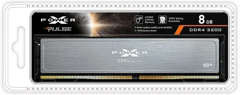 Photo de Barrette mémoire 8Go DIMM DDR4 Silicon Power XPower Pulse  3200Mhz (Argent)