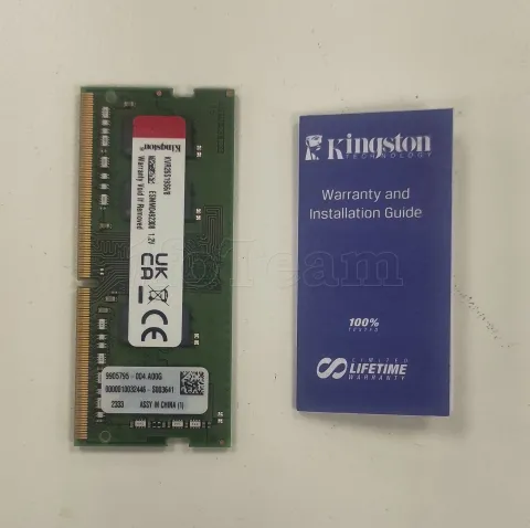 Photo de Barrette mémoire 8Go SODIMM DDR4 Kingston ValueRAM  2666Mhz (Vert) - SN 2333 0000010032446-S003641 - ID 205567