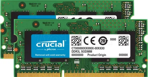 Photo de Barrette mémoire RAM SODIMM DDR3L 8Go Crucial PC12800 (1600MHz) pour Mac