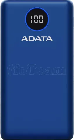 Photo de Batterie externe USB Adata P20000QCD - 20000mAh 15W (Bleu)