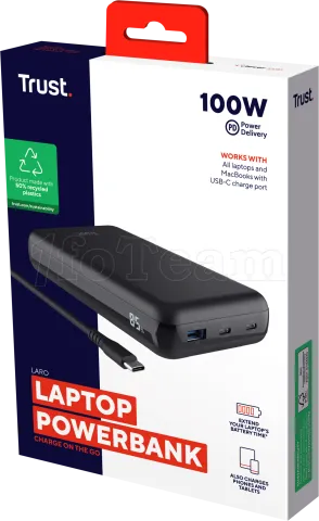 Photo de Batterie externe USB Trust Laro - 20000mAh 100W (Noir)