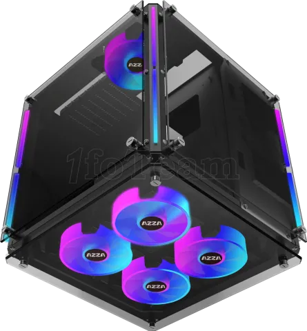 Photo de Boitier Cube ATX Azza Cube RGB avec panneaux vitrés (Noir)