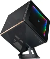 Photo de Boitier Cube ATX Azza Regis RGB avec panneaux vitrés (Noir)