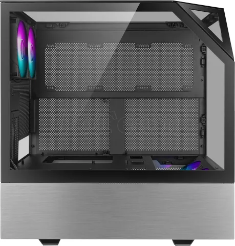 Photo de Boitier Cube E-ATX Sanctum RGB avec panneaux vitrés (Noir/Gris)