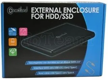 Photo de Boitier externe USB 3.1 Connectland G2-2613 - S-ATA 2,5" (Noir)