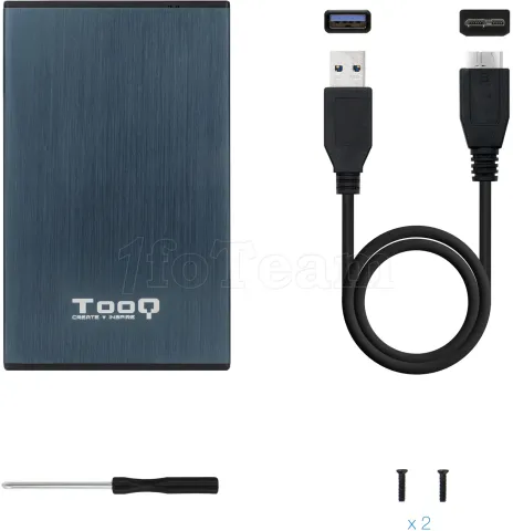 Photo de Boitier externe USB 3.1 TooQ TQE-2527 - S-ATA 2,5" (Vert)