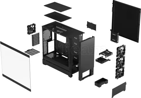 Photo de Boitier Grand Tour E-ATX Fractal Design Pop XL Silent avec panneau vitré (Noir)