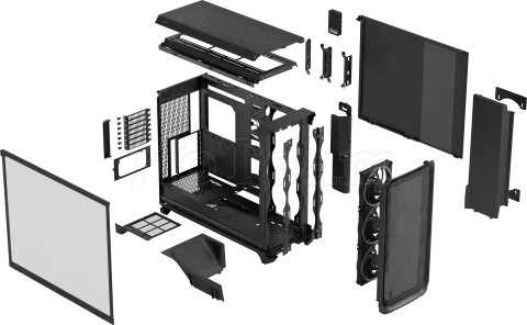 Photo de Boitier Grand Tour EE-ATX Fractal Design Meshify 3 XL Ambience Pro RGB avec panneau vitré (Noir)