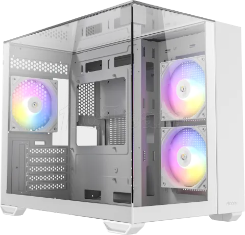 Photo de Boitier Mini Tour Micro-ATX Antec CX600M Trio RGB avec panneaux vitrés (Blanc)