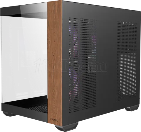 Photo de Boitier Mini Tour Micro-ATX Antec CX600M Wood RGB avec panneaux vitrés (Noir)