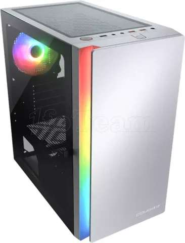 Photo de Boitier Mini Tour Micro ATX Cougar Purity RGB avec panneau vitré (Blanc)