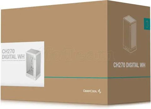 Photo de Boitier Mini Tour Micro ATX DeepCool CH270 Digital avec panneau vitré (Blanc)