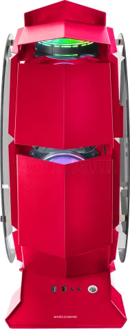 Photo de Boitier Mini Tour Micro ATX Mars Gaming MC-Orb avec panneaux vitrés (Rouge)