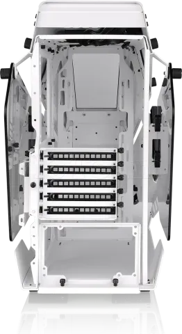 Photo de Boitier Mini Tour Micro ATX Thermaltake AH T200 avec panneau vitré (Blanc)