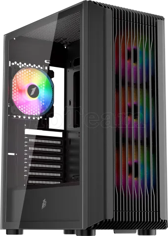 Photo de Boitier Moyen Tour ATX 1stPlayer H6 RGB avec panneau vitré (Noir)