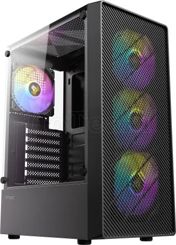 Photo de Boitier Moyen Tour ATX Antec AX26 Elite RGB avec panneau vitré (Noir)