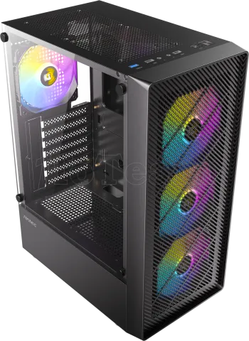 Photo de Boitier Moyen Tour ATX Antec AX26 Elite RGB avec panneau vitré (Noir)
