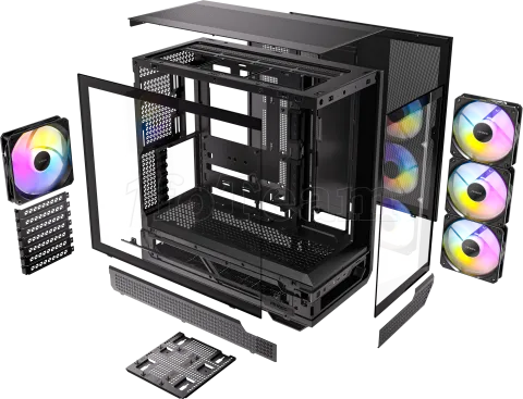 Photo de Boitier Moyen Tour ATX Antec Constellation C7 RGB avec panneaux vitrés (Noir)