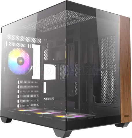 Photo de Boitier Moyen Tour ATX Antec Constellation CX800 Wood RGB avec panneaux vitrés (Noir)