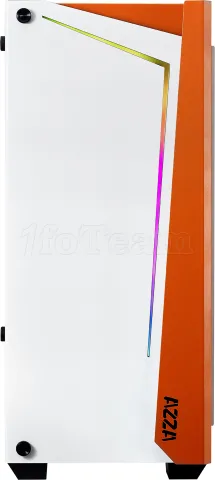 Photo de Boitier Moyen Tour ATX Azza Apollo RGB avec panneau vitré (Blanc/Orange)