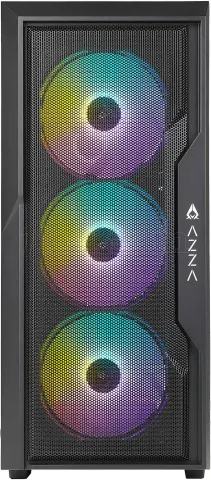 Photo de Boitier Moyen Tour ATX Azza Fighter RGB avec panneau vitré (Noir)