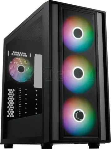 Photo de Boitier Moyen Tour ATX Cooler Master MasterBox 600 RGB avec panneau vitré (Noir)