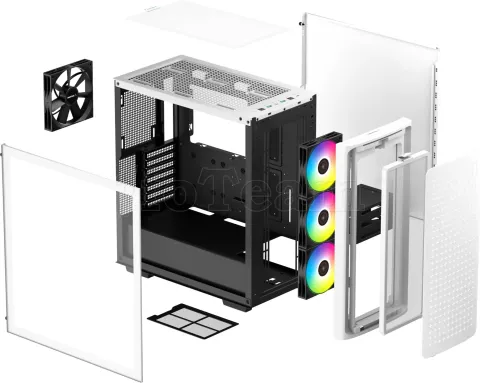 Photo de Boitier Moyen Tour ATX DeepCool CK560 RGB avec panneau vitré (Blanc)